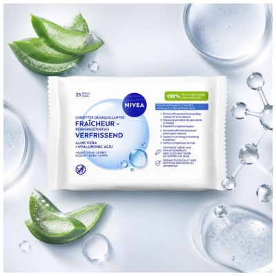 Nivea Fresh Cleansing Wipes för normal & blandad hud 25 st