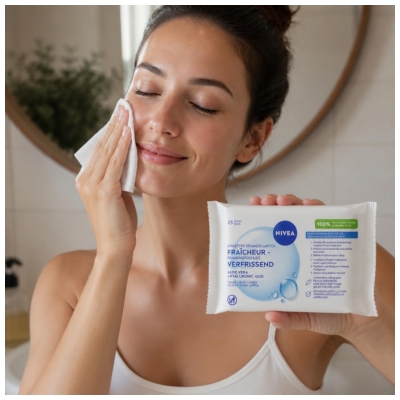 Nivea Verfrissende Reinigingsdoekjes Normale & Gemengde Huid 25 Doekjes