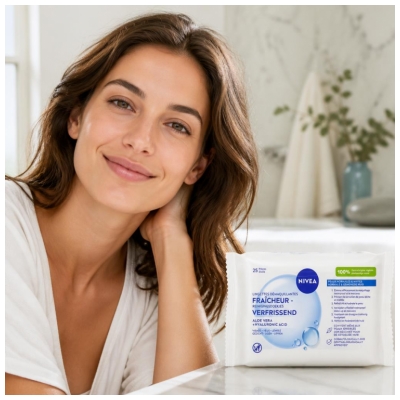 Nivea Verfrissende Reinigingsdoekjes Normale & Gemengde Huid 25 Doekjes