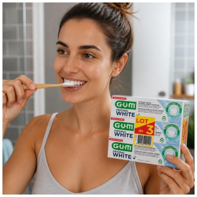 GUM Original White Tandpasta Set van 3 x 75 ml