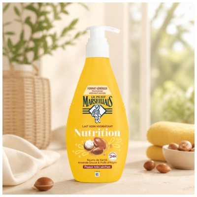 Le Petit Marseillais Lait Soin Hydratant Nutrition Peaux Très Sèches 400 ml