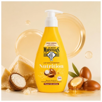 Le Petit Marseillais Lait Soin Hydratant Nutrition Peaux Très Sèches 400 ml