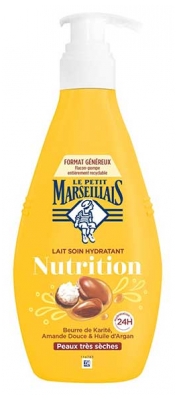 Le Petit Marseillais Lait Soin Hydratant Nutrition Peaux Très Sèches 400 ml