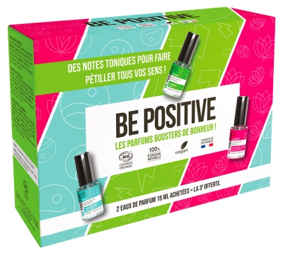 Be Positive Coffret Eaux de Parfum Notes Toniques Energy Relax & Harmony Bio 2 x 15 ml + 15 Offert