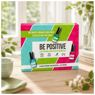 Be Positive Set Eaux de Parfum Tonische Noten Energy Relax & Harmony Bio 2 x 15 ml + 15 gratis