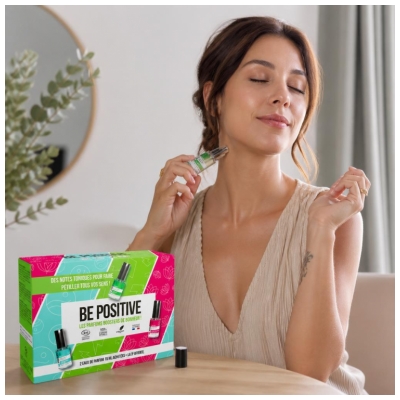 Be Positive Set Eaux de Parfum Tonische Noten Energy Relax & Harmony Bio 2 x 15 ml + 15 gratis