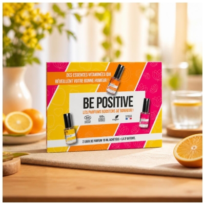 Be Positive Set Eaux de Parfum Vitaminreiche Essenzen Optimism Love & Harmony Bio 2 x 15 ml + 15 ml gratis