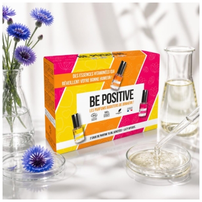 Be Positive Set Eaux de Parfum Vitaminreiche Essenzen Optimism Love & Harmony Bio 2 x 15 ml + 15 ml gratis