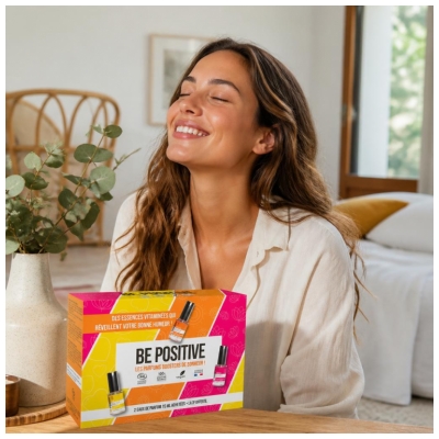 Be Positive Zestaw Wód Perfumowanych Witaminowe Esencje Optimism Love & Harmony Bio 2 x 15 ml + 15 ml gratis
