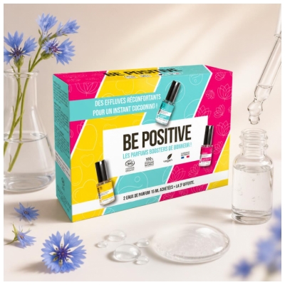 Be Positive Coffret Eaux de Parfum Effluves Réconfortants Relax Love & Harmony Bio 2 x 15 ml + 15 Gratis