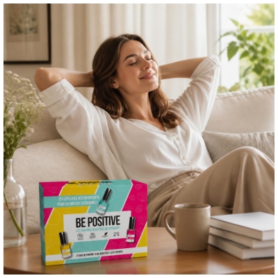 Be Positive Dárková sada parfémovaných vod Comforting Effluves Relax Love & Harmony Bio 2 x 15 ml + 15 ml zdarma