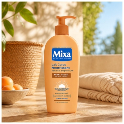 Mixa Nawilżające Mleczko do Ciała Efekt Słońca do Ciemnej Karnacji 250 ml