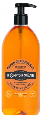 Săpun de Marsilia Mandarină-Salvie de la Comptoir du Bain 1 L