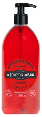 Le Theke du Bad Traditionelle Seife aus Marseille Klatschmohn 1 L