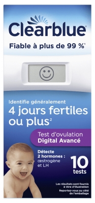 Clearblue Test de Ovulație Digital pentru 4 Zile 10 Unități