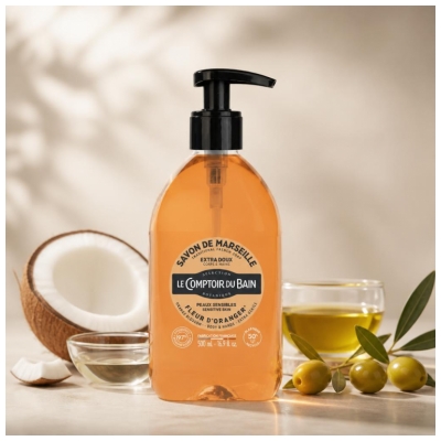 Le Comptoir du Bain Jabón Tradicional de Marsella con Flor de Naranjo 500 ml