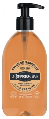 Le Comptoir du Bain Tradycyjne Mydło Marsylskie Kwiat Pomarańczy 500 ml