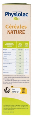 Physiolac Bio Céréales Dès 4 Mois 200 g