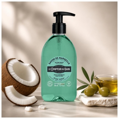 Le Comptoir du Bain Savon de Marseille Aloe Vera 500 ml