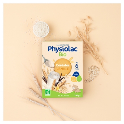 Physiolac Bio Cerealai su vanile nuo 6 mėn. 200 g