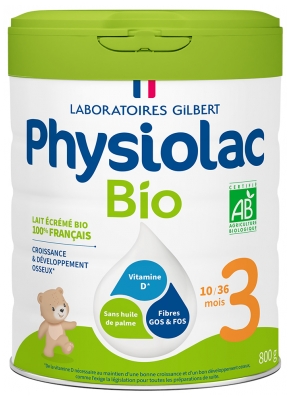 Physiolac Organic 3 10 Miesięcy do 3 lat 800 g