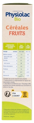 Physiolac Bio Céréales Fruits Dès 6 Mois 200 g