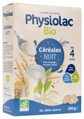 Physiolac Cereali Notte Biologici Da 4 Mesi 200 g