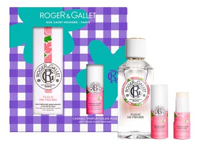 Roger & Gallet Fleur de Figuier Coffret Eau Parfumée Bienfaisante 100 ml + Parfum Solide Bienfaisant 5 g Offert