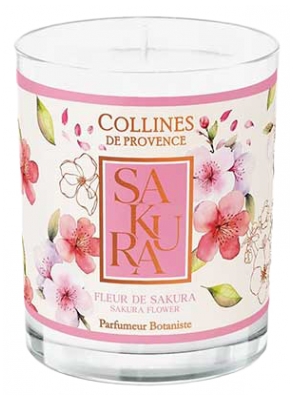 Collines de Provence Les Estivales Bougie Parfumée 180 g - Senteur : Fleur de Sakura