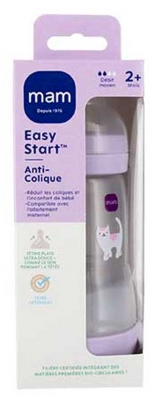 MAM Baby Bottle Easy Start 260 ml 2 Months and + Medium Flow 2 - Colour: Green