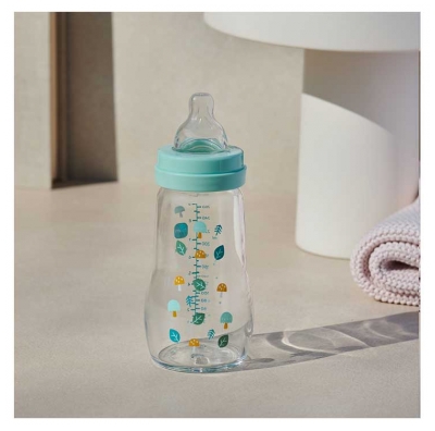 MAM Premium Glasflaska 260 ml 2 Månader och + Flöde 2 Medium - Färg: Grön