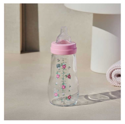 MAM Biberon Verre Premium 260 ml 2 Mois et + Débit 2 Moyen