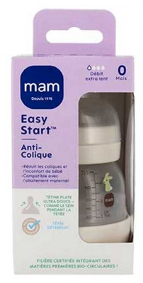 MAM Zuigfles Easy Start 130 ml 0 Maanden Debiet 0 Extra Traag - Modellen: Katoen Konijn