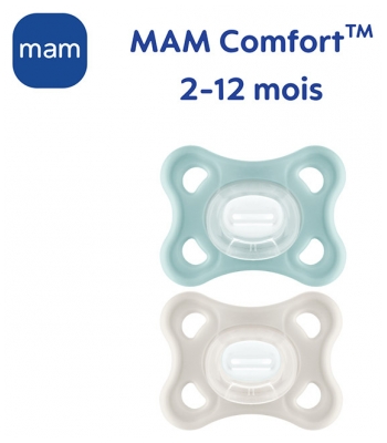 MAM Comfort 2 Sucettes Silicone 2-12 Mois