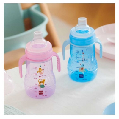 MAM Biberão de Transição 220 ml 4 Meses e + - Cor: Azul
