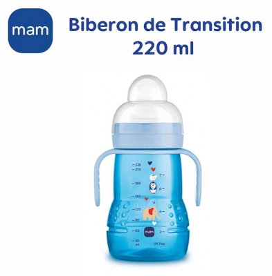 MAM Biberon de Transition 220 ml 4 Mois et +