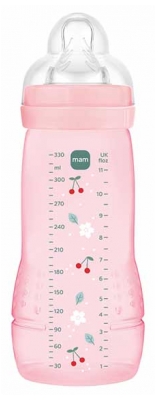 Mamadeira MAM Easy Active 2ª Idade 330 ml 6 Meses e + Fluxo Muito Rápido - Cor: Baga