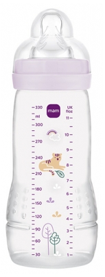 Biberon MAM Easy Active Vârsta a 2-a 330 ml 6 Luni și + Flux Foarte Rapid - Culoare: Lila