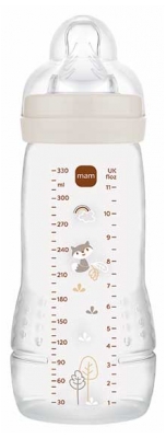 Mamadeira MAM Easy Active 2ª Idade 330 ml 6 Meses e + Fluxo Muito Rápido - Cor: Areia