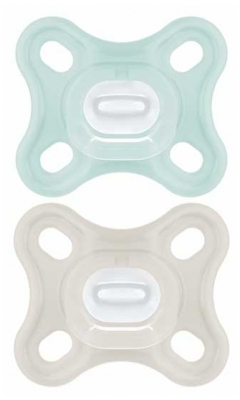 MAM Comfort 2 Silicone Soothers 0 Months and + and Sterilisation Box