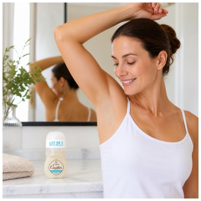 Cavaillès Absorb+ 48H Deodorant Fără Parfum Roll-On Set de 2 x 50 ml