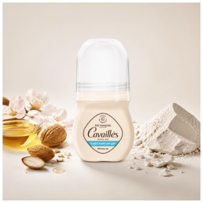 Cavaillès Absorb+ 48H Deodorant Fără Parfum Roll-On Set de 2 x 50 ml