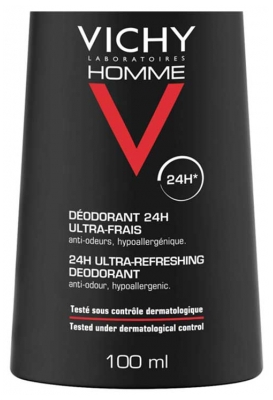 Vichy Homme Desodorizante Ultra-Fresco 24H Spray Pack de 2 x 100 ml
