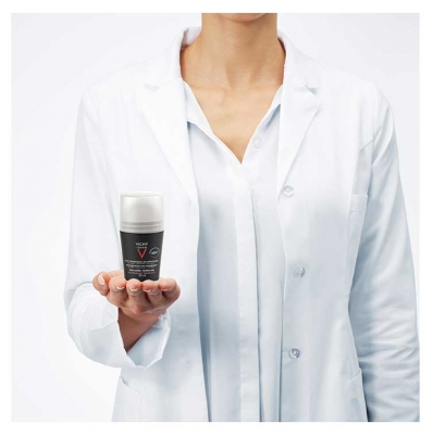 Vichy Homme Deodorante Anti-Transpirant Anti-Irritazione 48H Roll-On Lotto di 2 x 50 ml