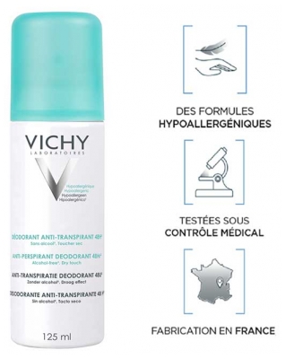 Vichy Déodorant Anti-Transpirant Efficacité 48H Lot de 2 x 125 ml