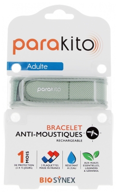 Parakito uzlādējamā moskītu aproce pieaugušajiem - Modelis: Haki