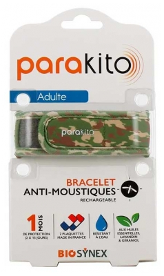 Parakito Pakartotinai Įkraunama Suaugusiųjų Apyrankė Nuo Uodų - Modelis: Kamufliažas
