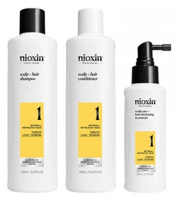 Nioxin Mini Anti-Hair Loss Kit System 1 för naturligt hår med begynnande håravfall