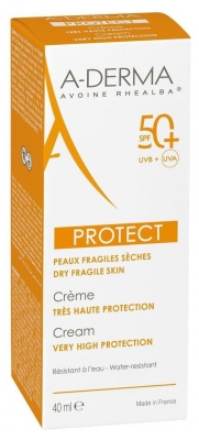 A-DERMA Protect Crème Très Haute Protection SPF50+ 40 ml