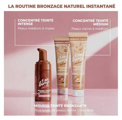 Energie Fruit 1 Sec Bronze Intense Mousse Teintée Bronzante 100 ml